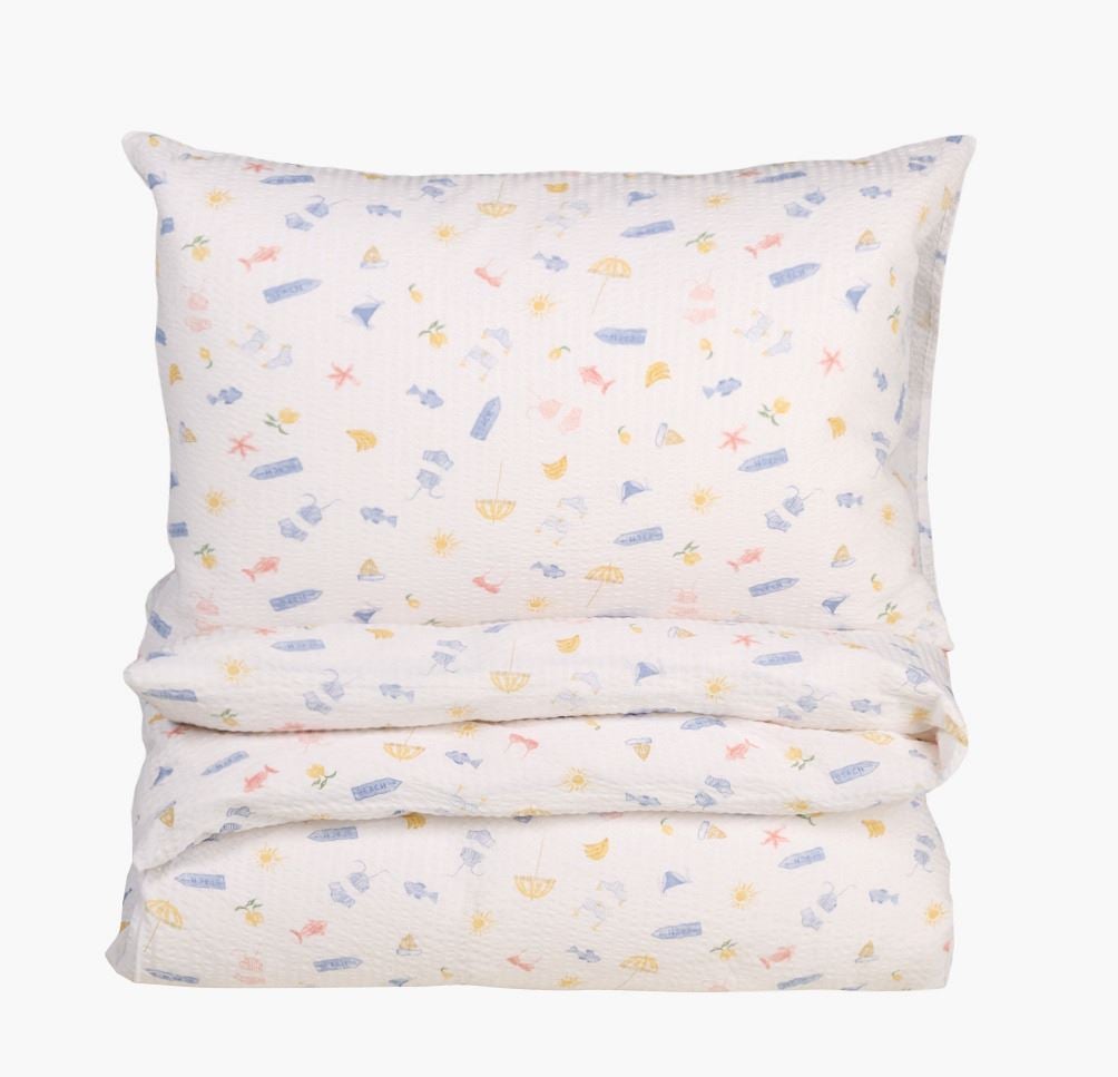 Pussilakanasetti kreppipuuvillaa moniväri - 150x210 cm moniväri - 1