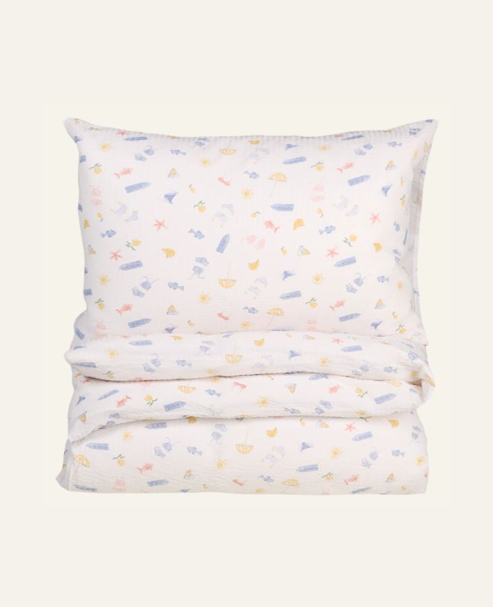 Pussilakanasetti kreppipuuvillaa moniväri - 150x210 cm/50x60 cm moniväri - 1