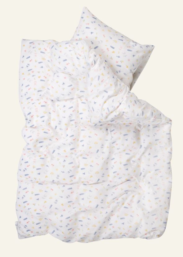 Pussilakanasetti kreppipuuvillaa moniväri - 2