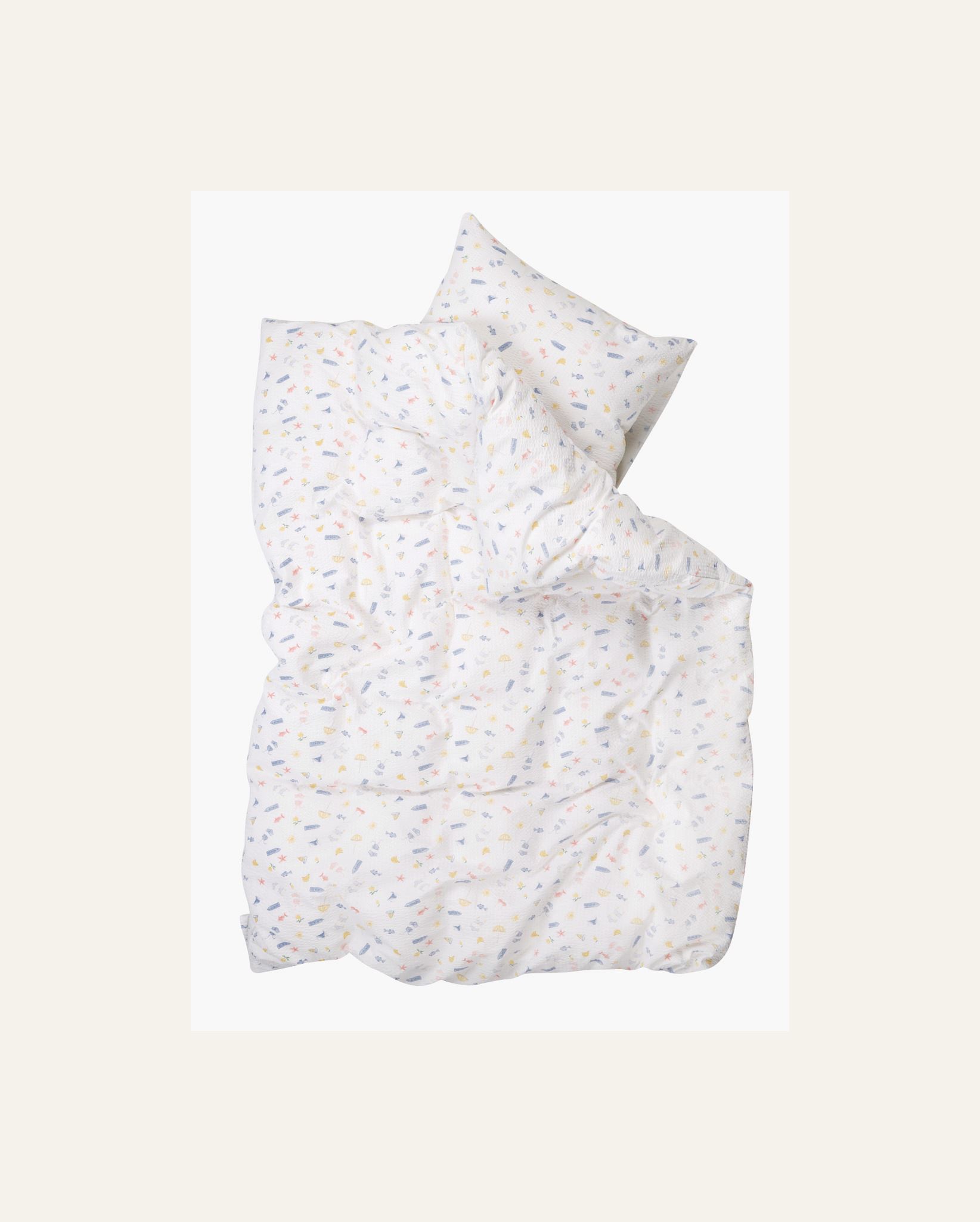 Pussilakanasetti kreppipuuvillaa moniväri - 2