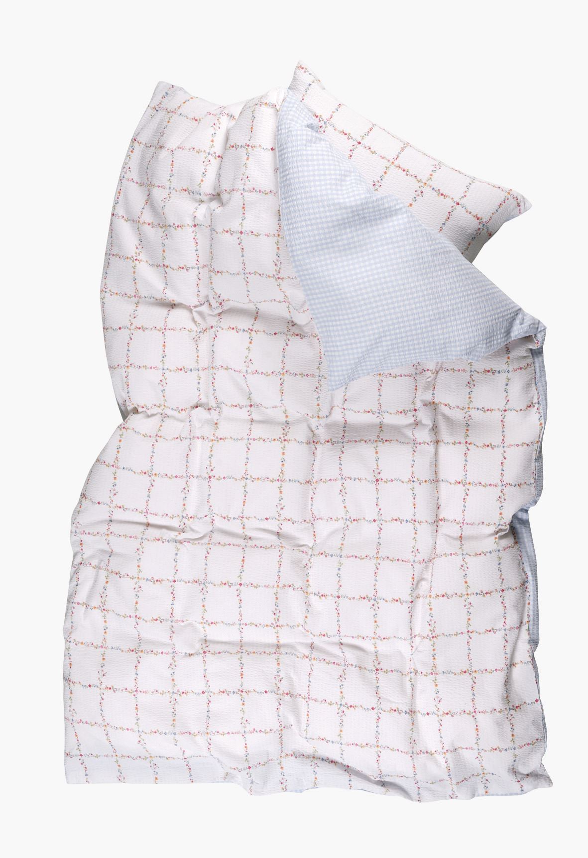 Pussilakanasetti kreppipuuvillaa moniväri - 2