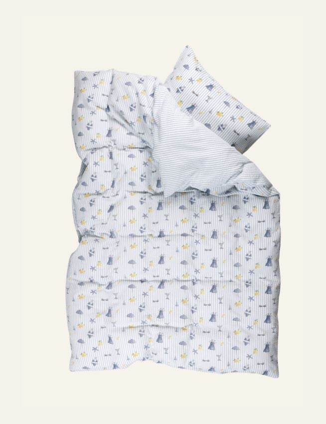 Pussilakanasetti kreppipuuvillaa moniväri - 2