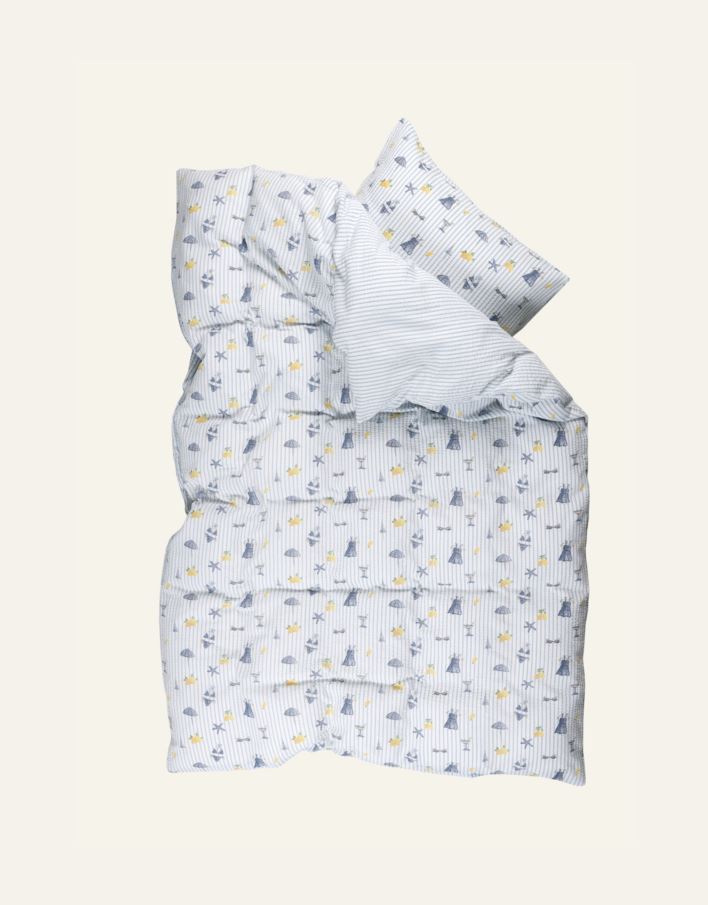 Pussilakanasetti kreppipuuvillaa moniväri - 2