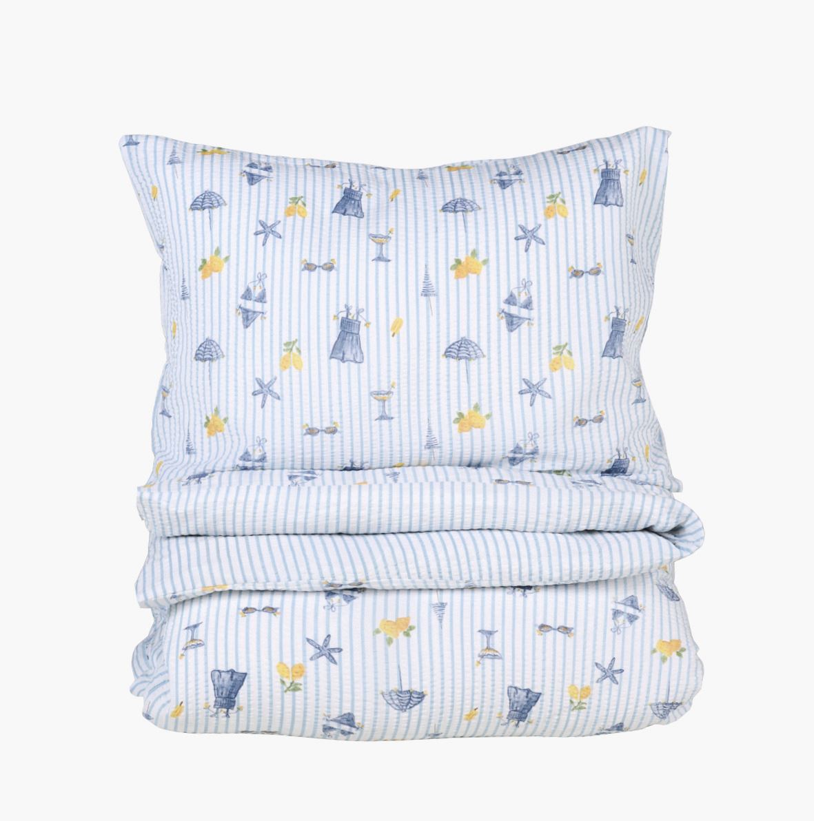 Pussilakanasetti kreppipuuvillaa moniväri - 150x210 cm/50x60 cm moniväri - 1