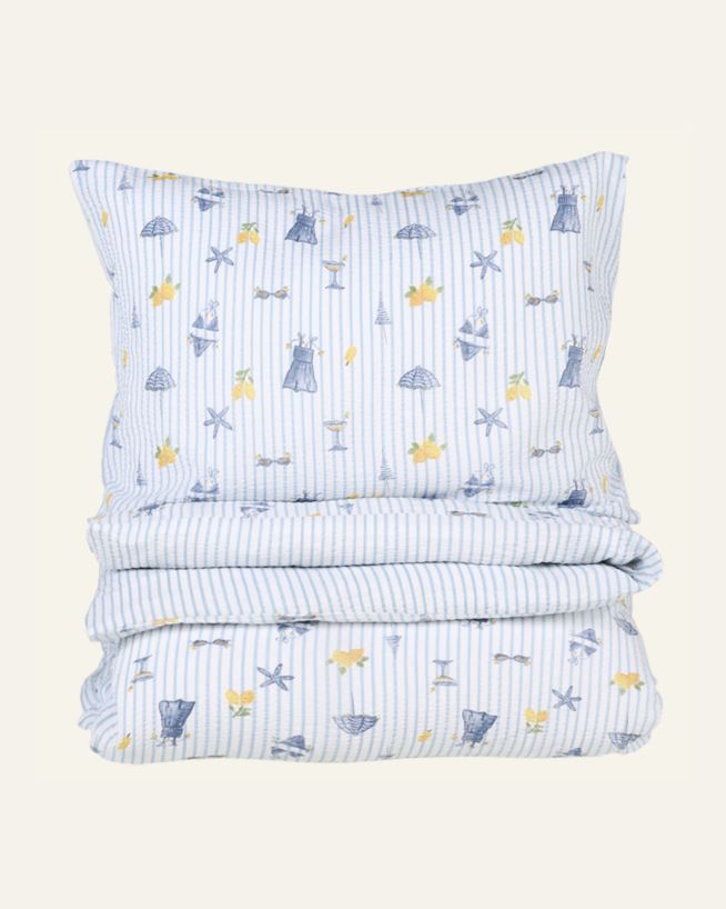 Pussilakanasetti kreppipuuvillaa moniväri - 150x210 cm moniväri - 1