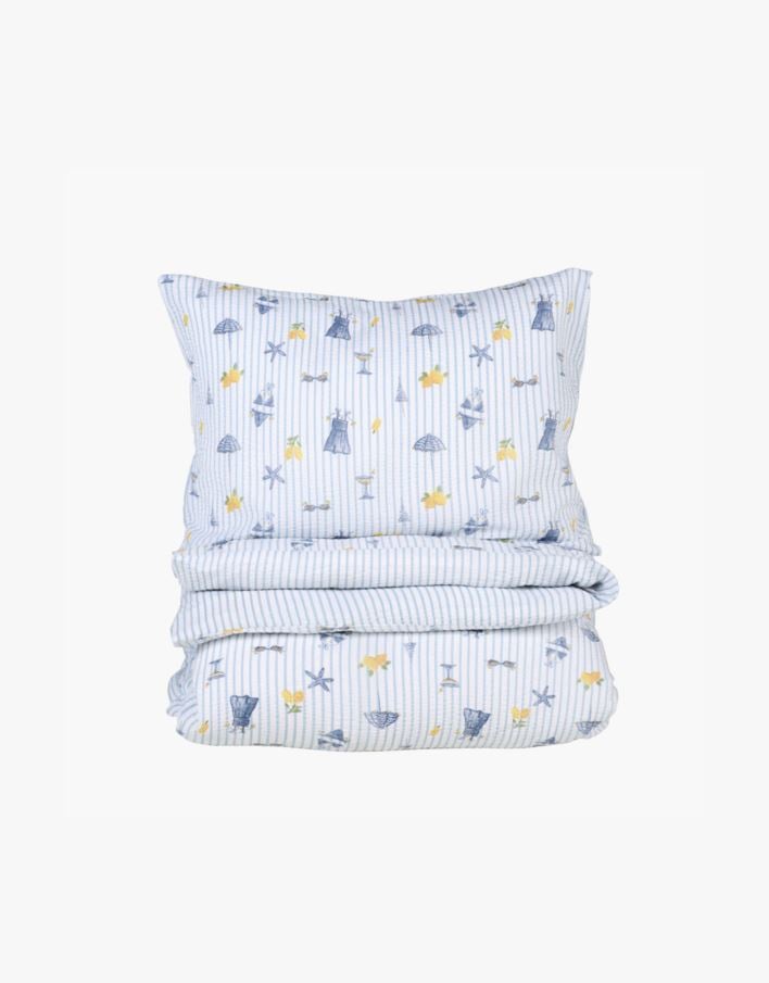 Pussilakanasetti kreppipuuvillaa moniväri - 150x210 cm/50x60 cm moniväri - 1