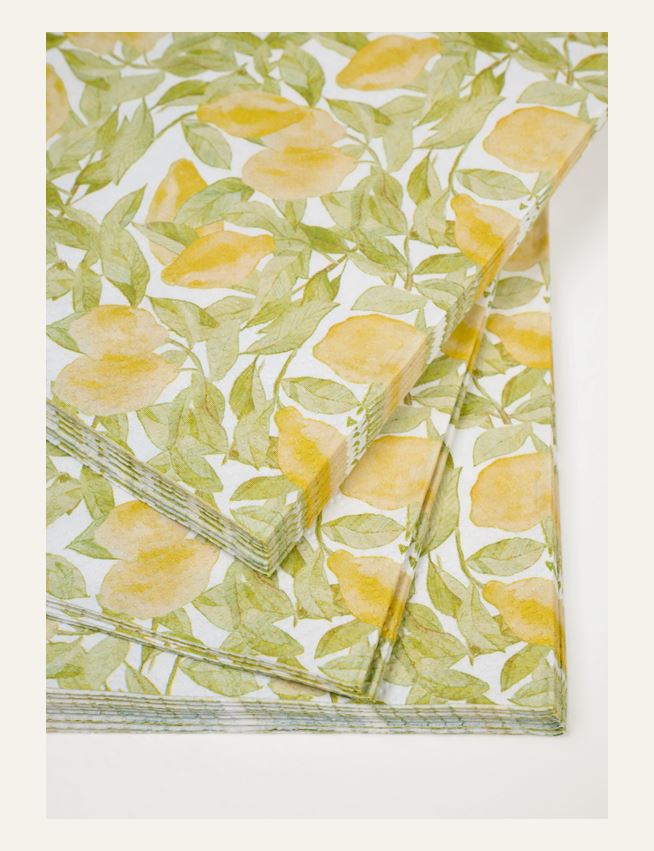 Paperiservetit moniväri/keltainen - 2