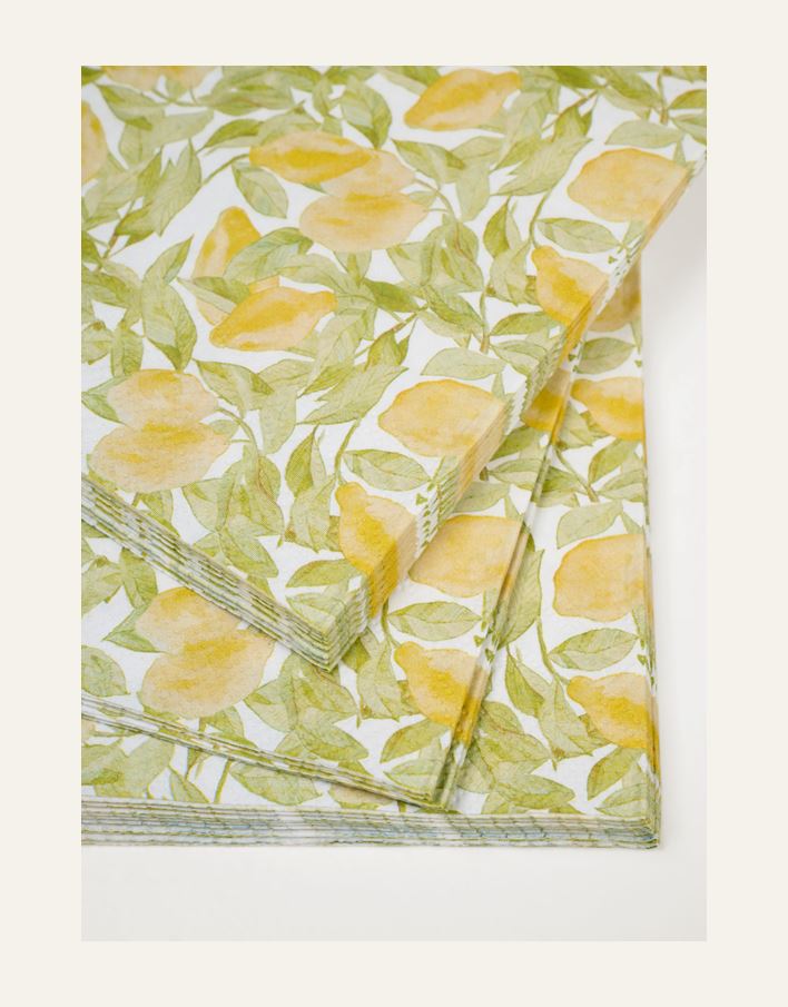 Paperiservetit moniväri/keltainen - 2