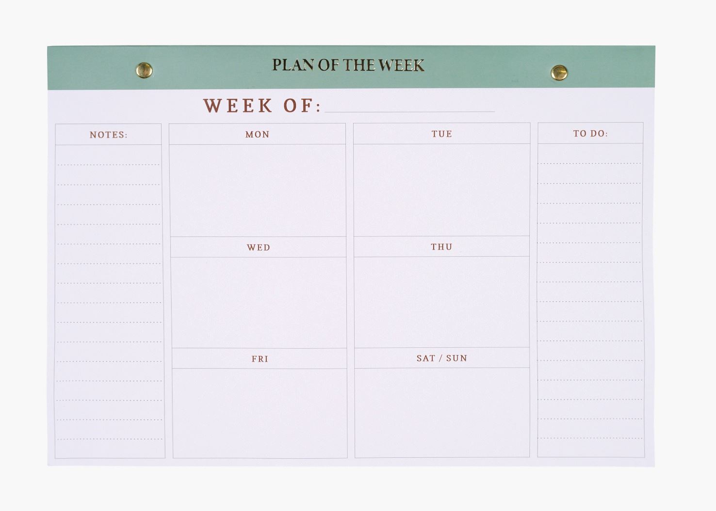 Viikkomuistio oliivinvihreä - 21x30 cm oliivinvihreä - 1