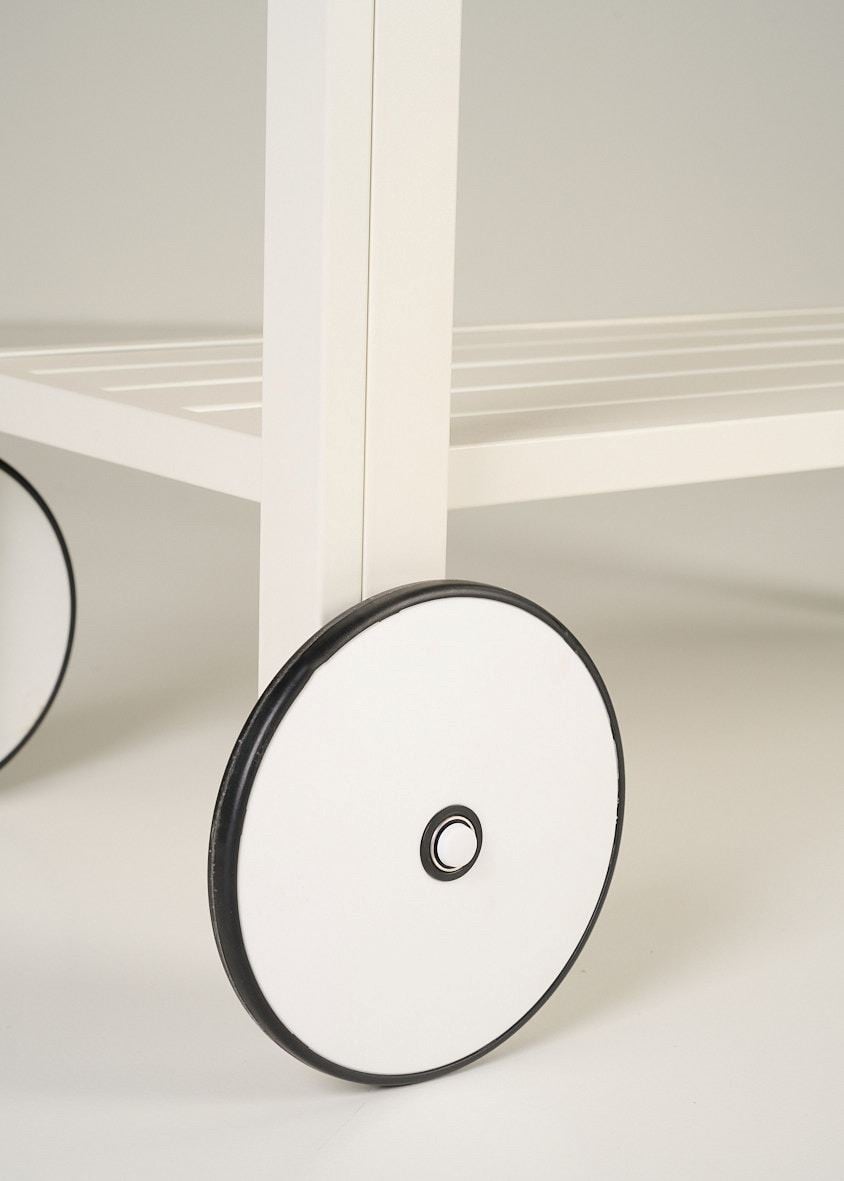 Tarjoiluvaunu luonnonvalkoinen - 4