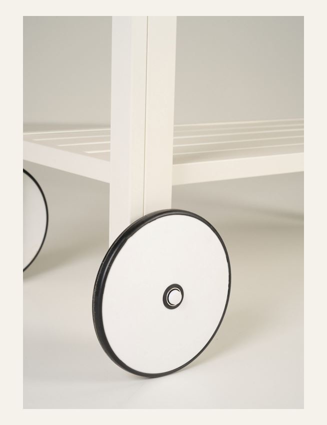 Tarjoiluvaunu luonnonvalkoinen - 4