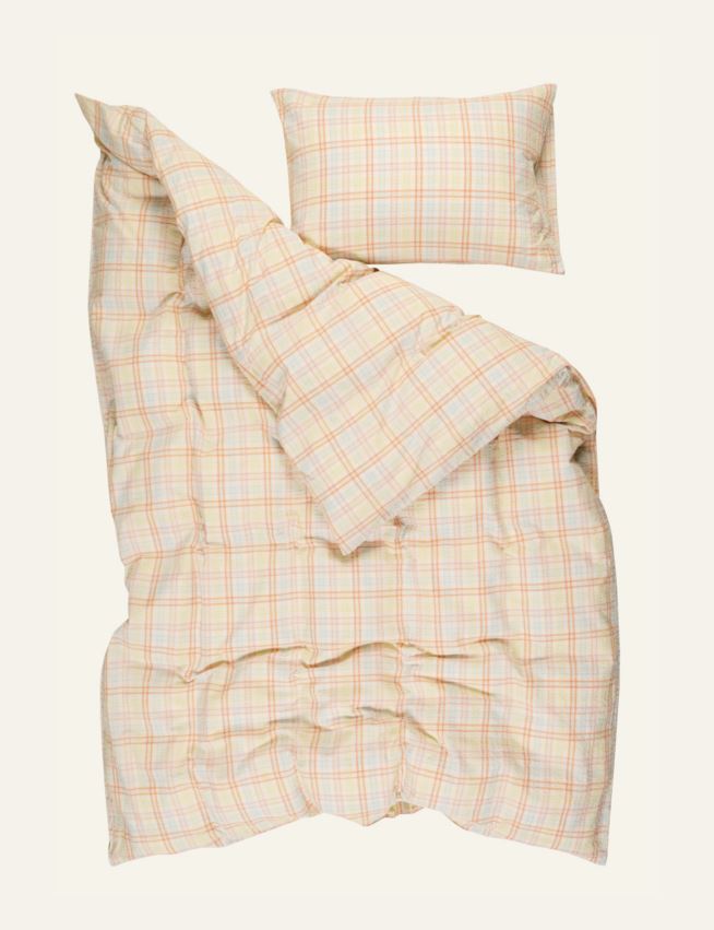 Pussilakanasetti lankavärjättyä kreppipuuvillaa moniväri - 3