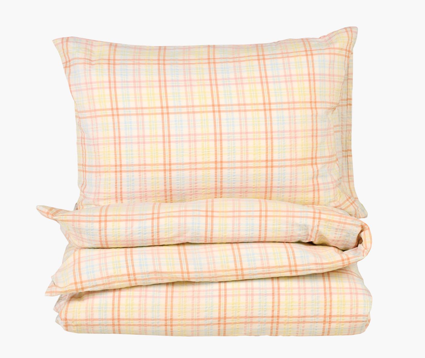 Pussilakanasetti lankavärjättyä kreppipuuvillaa moniväri - 150x210 cm moniväri - 1