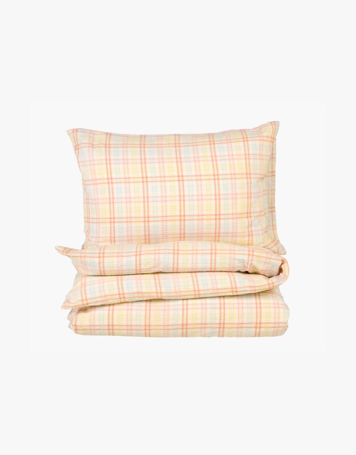 Pussilakanasetti lankavärjättyä kreppipuuvillaa moniväri - 150x210 cm moniväri - 1