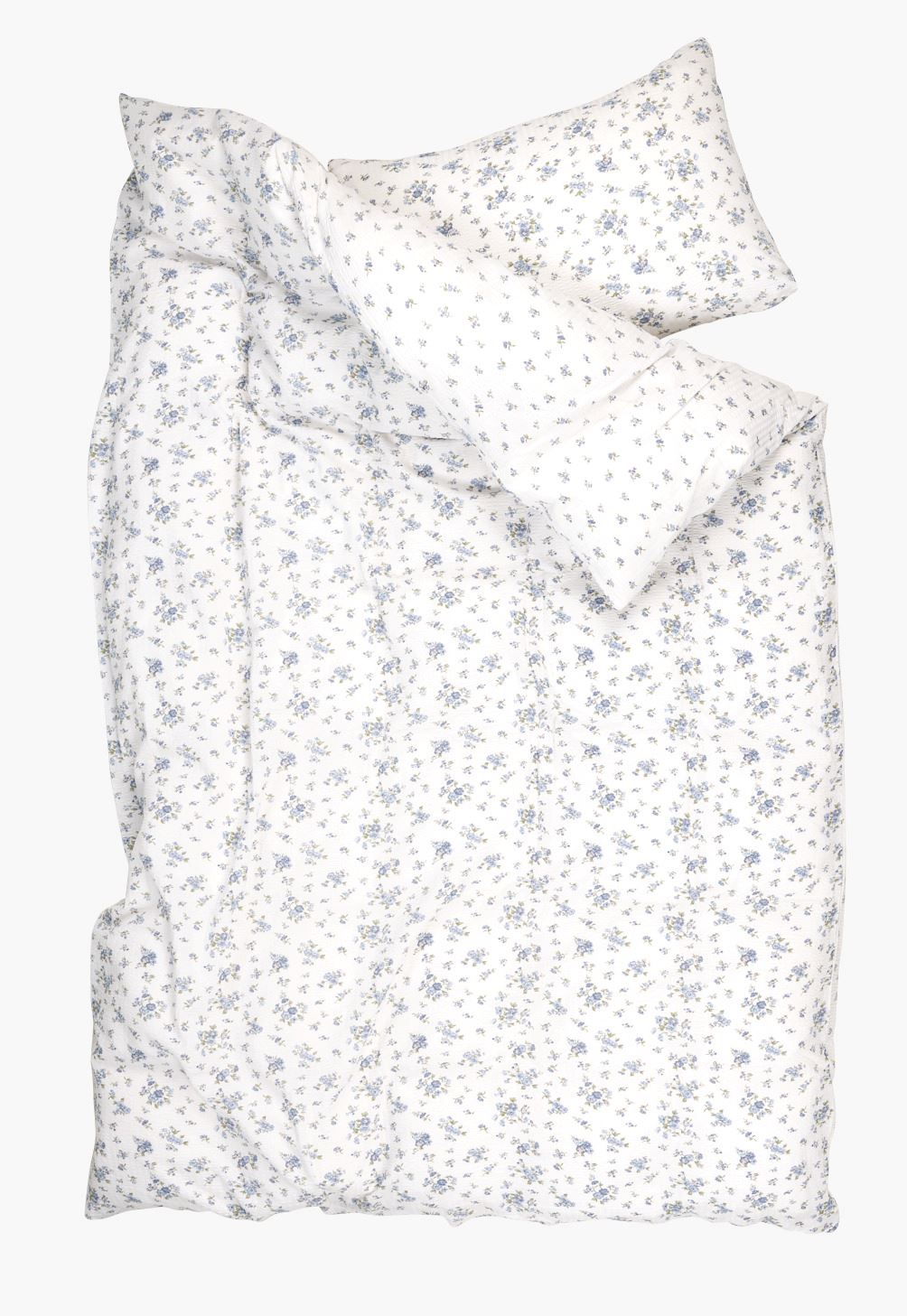 Pussilakanasetti kreppipuuvillaa sininen - 2