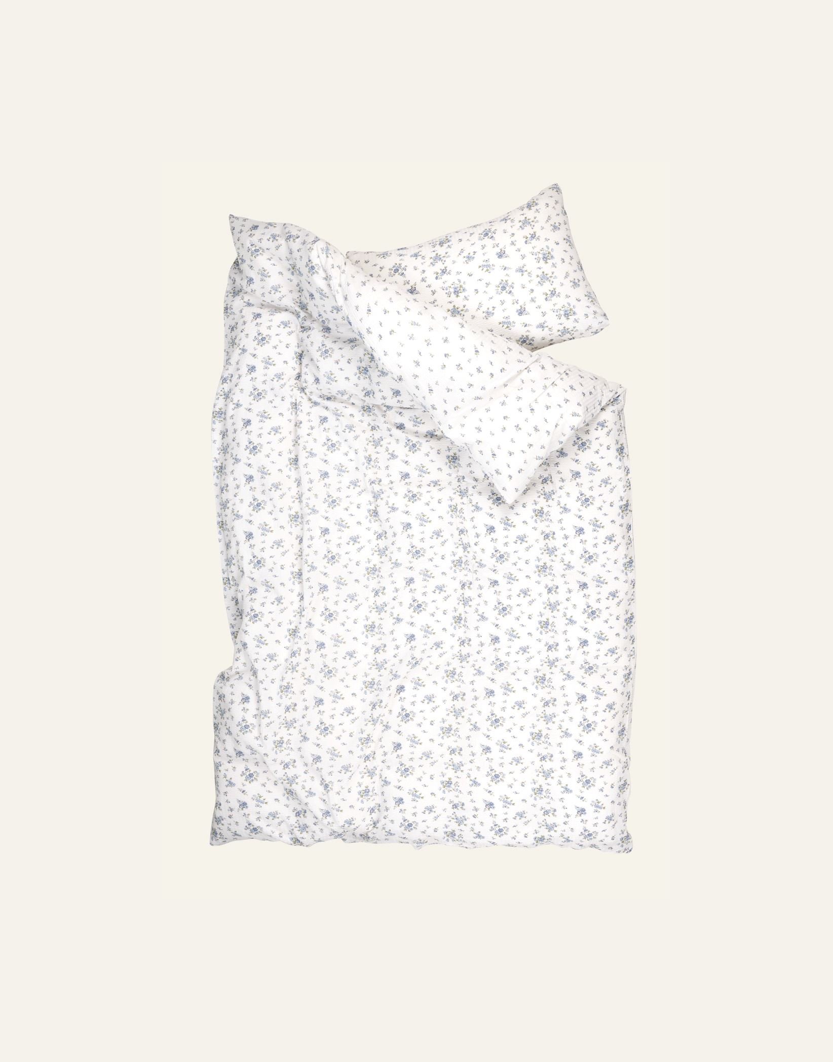 Pussilakanasetti kreppipuuvillaa sininen - 4