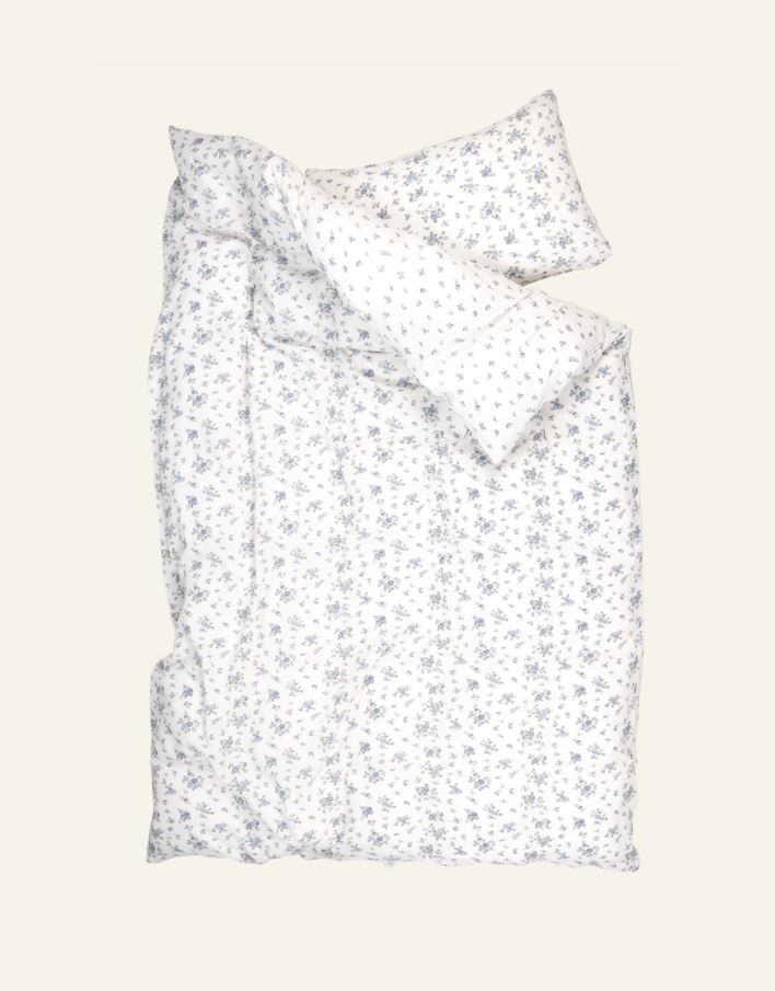 Pussilakanasetti kreppipuuvillaa sininen - 4