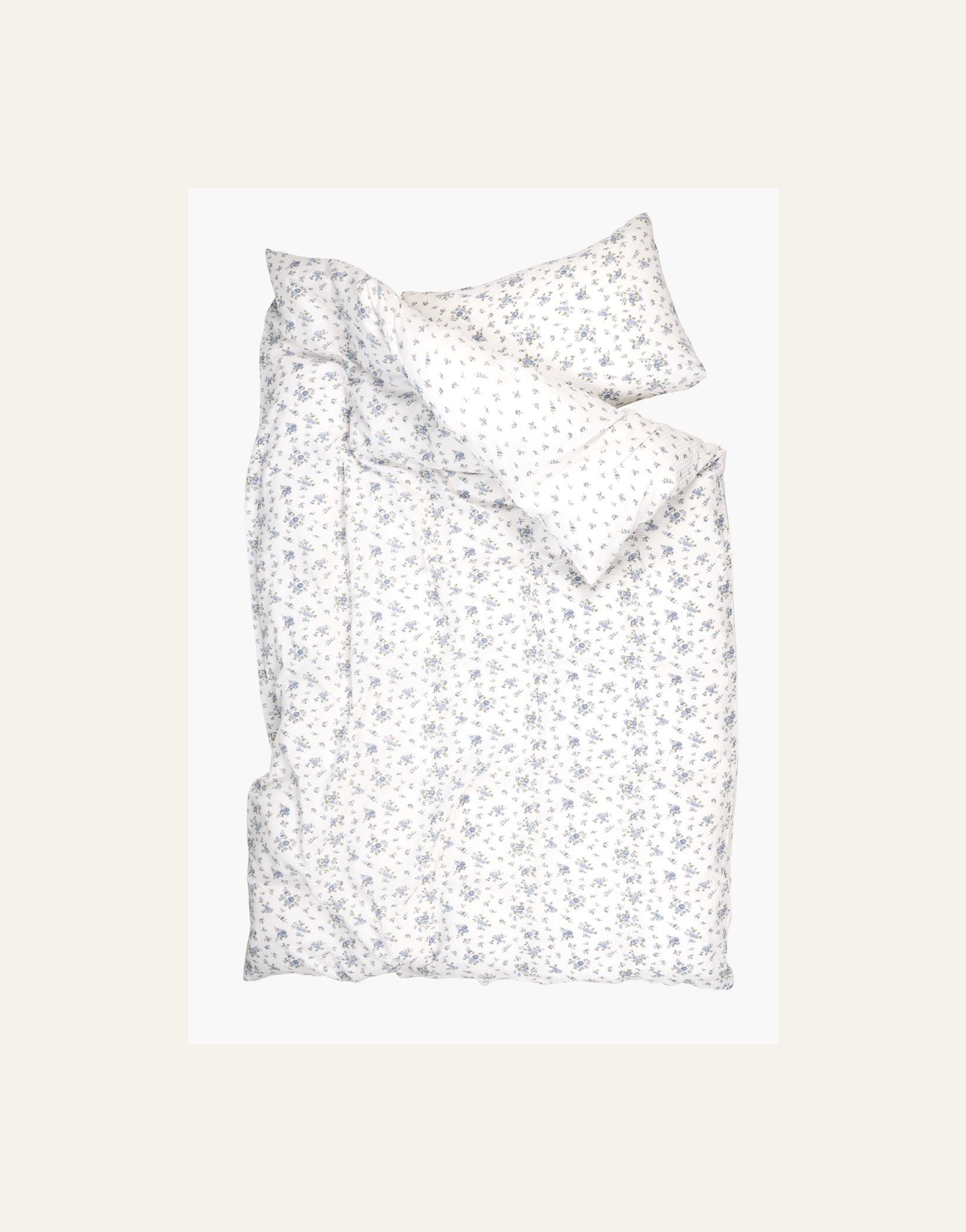 Pussilakanasetti kreppipuuvillaa sininen - 2