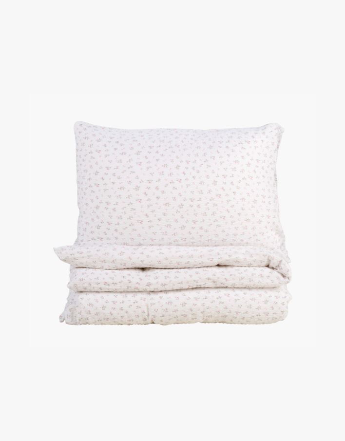 Pussilakanasetti kreppipuuvillaa roosa - 150x210 cm roosa - 1