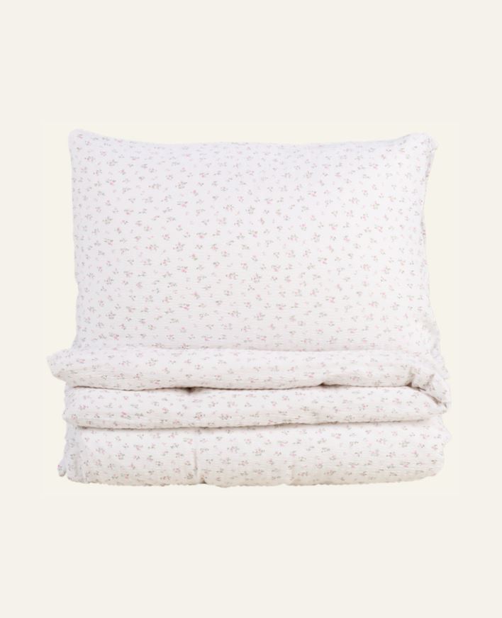 Pussilakanasetti kreppipuuvillaa roosa - 150x210 cm roosa - 1