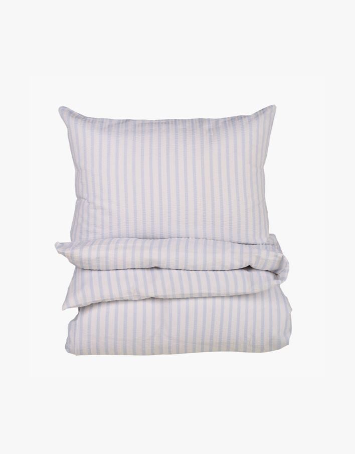 Pussilakanasetti kreppipuuvillaa sumuinen sininen - 150x210 cm sumuinen sininen - 1