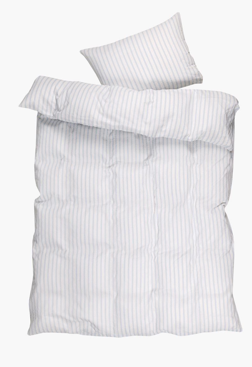 Pussilakanasetti kreppipuuvillaa sumuinen sininen - 2