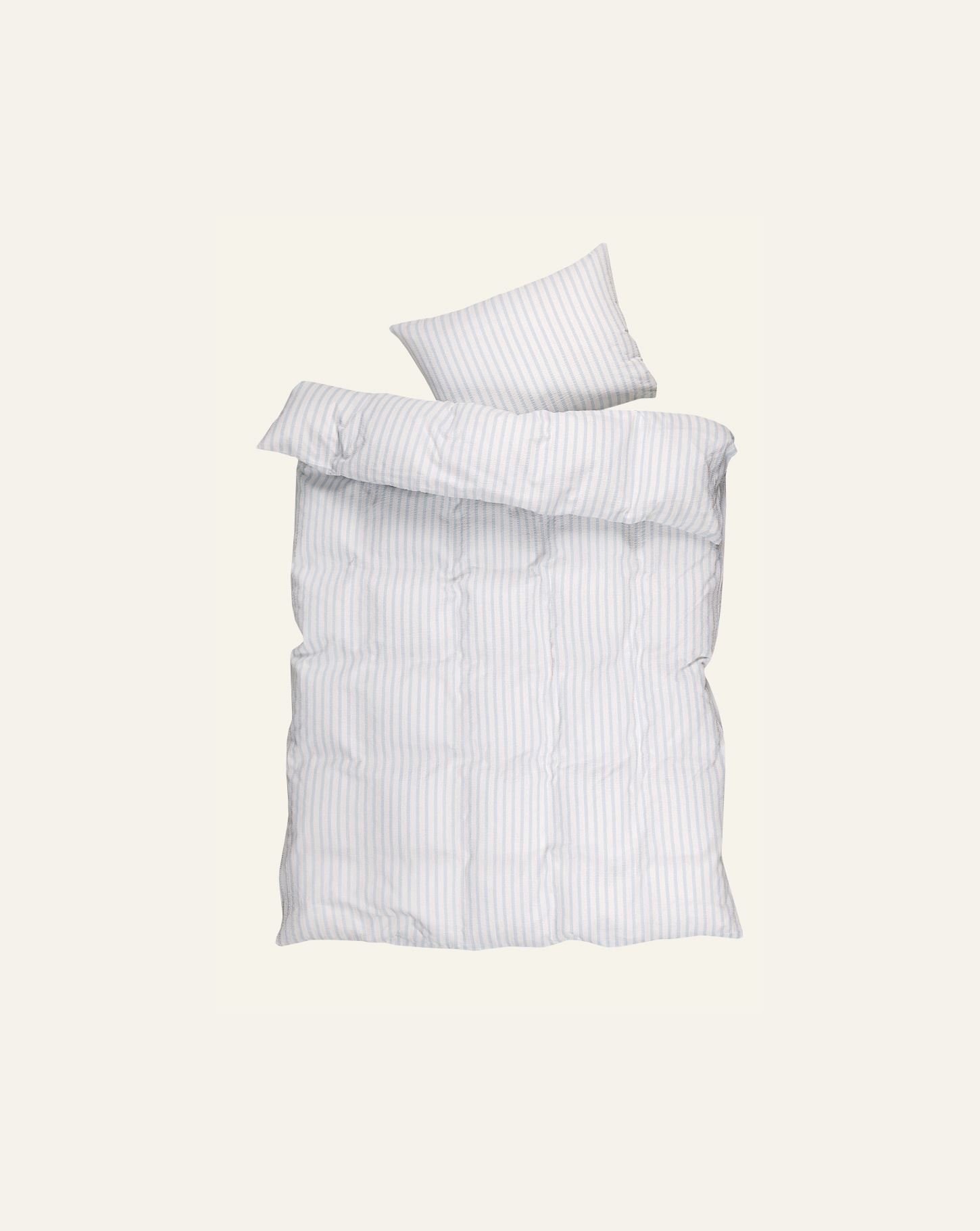 Pussilakanasetti kreppipuuvillaa sumuinen sininen - 2