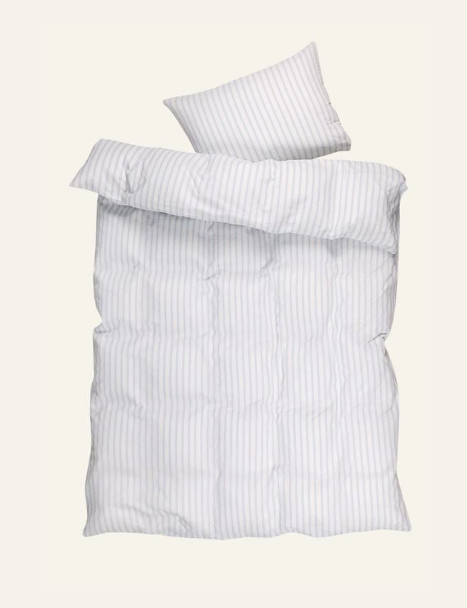 Pussilakanasetti kreppipuuvillaa sumuinen sininen - 2