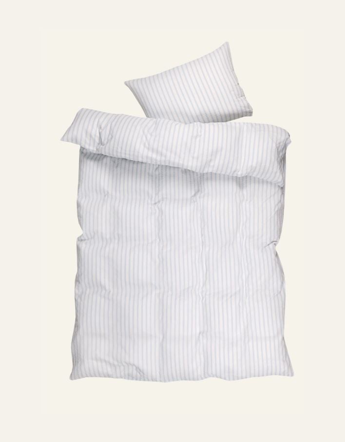 Pussilakanasetti kreppipuuvillaa sumuinen sininen - 2