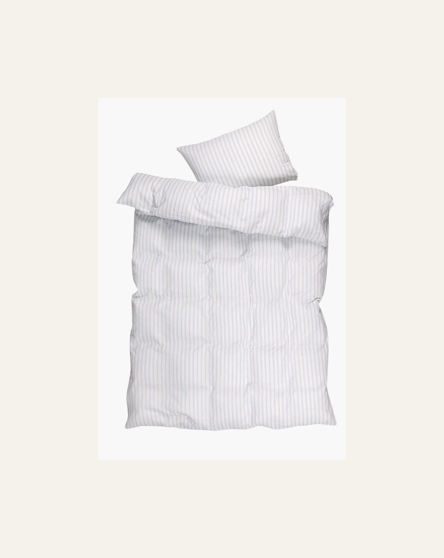 Pussilakanasetti kreppipuuvillaa sumuinen sininen - 2