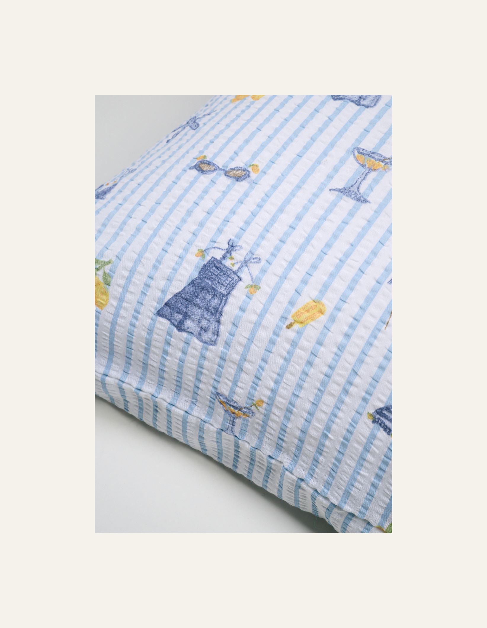 Tyynyliina kreppipuuvillaa moniväri - 2