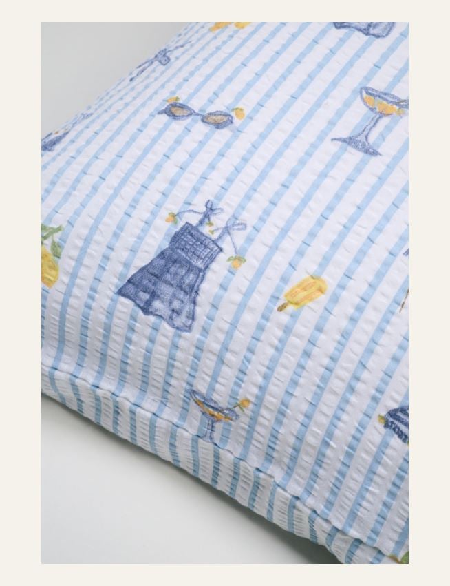 Tyynyliina kreppipuuvillaa moniväri - 2