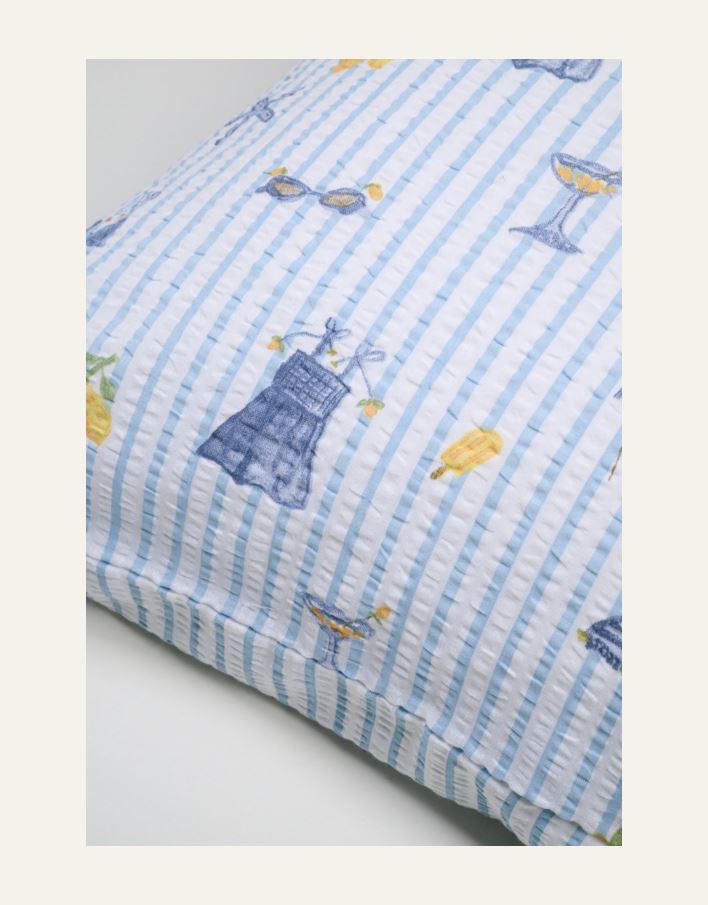 Tyynyliina kreppipuuvillaa moniväri - 2