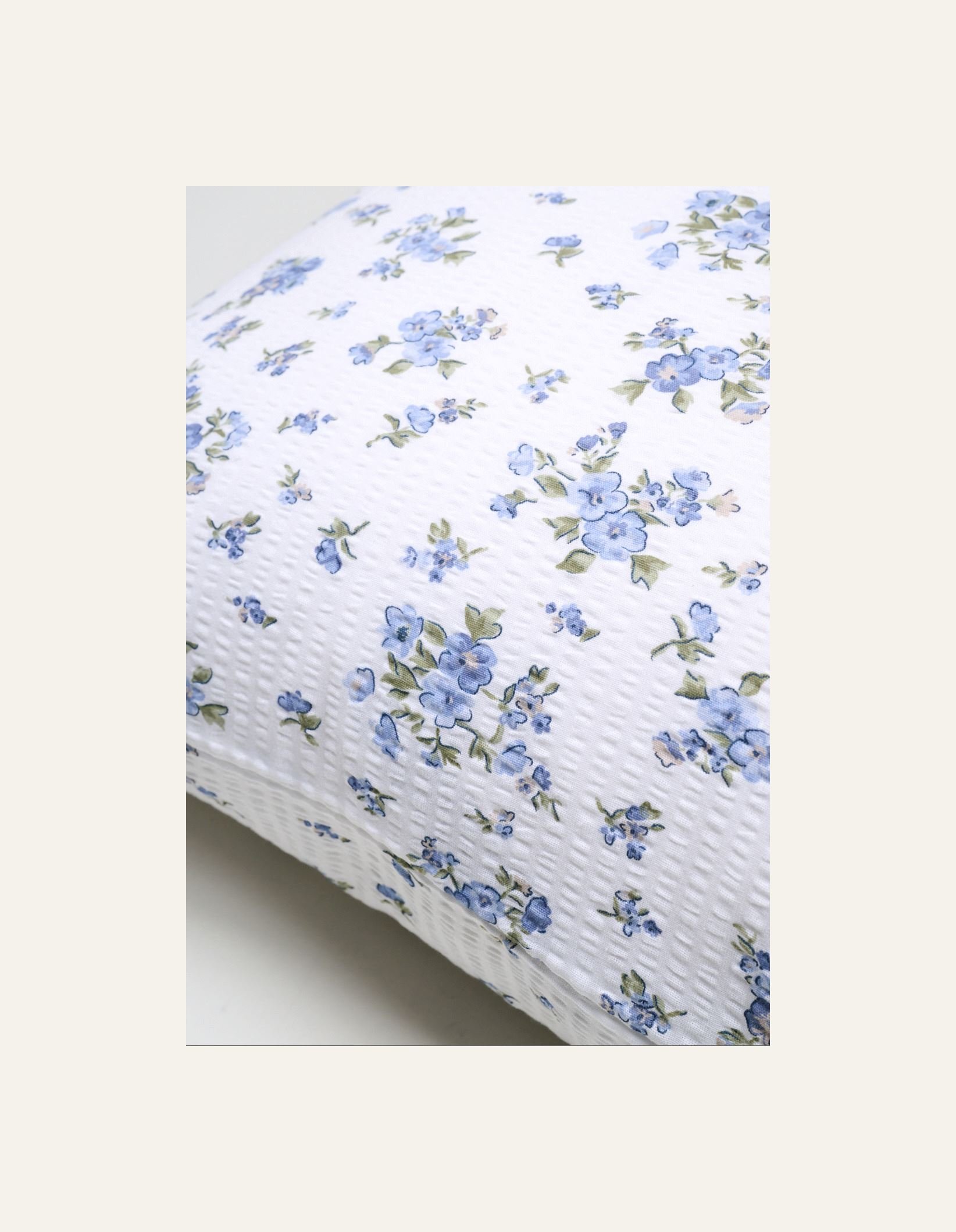 Tyynyliina kreppipuuvillaa sininen - 2