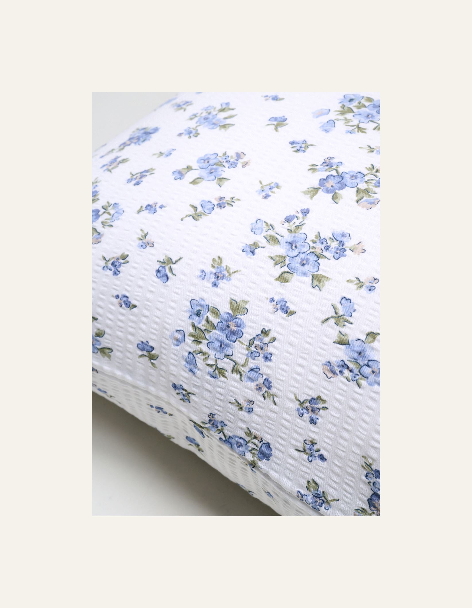 Tyynyliina kreppipuuvillaa sininen - 2