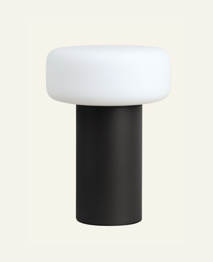 Ladattava pöytävalaisin musta - ø14x11,7 cm musta - 1