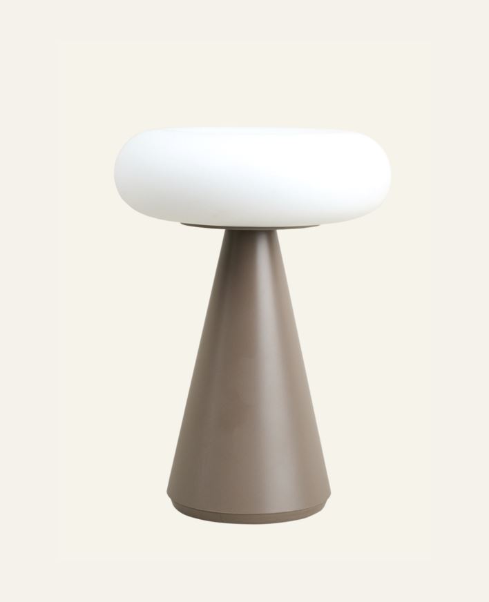 Ladattava pöytävalaisin vaaleanruskea - ø15,6x20,6 cm vaaleanruskea - 1