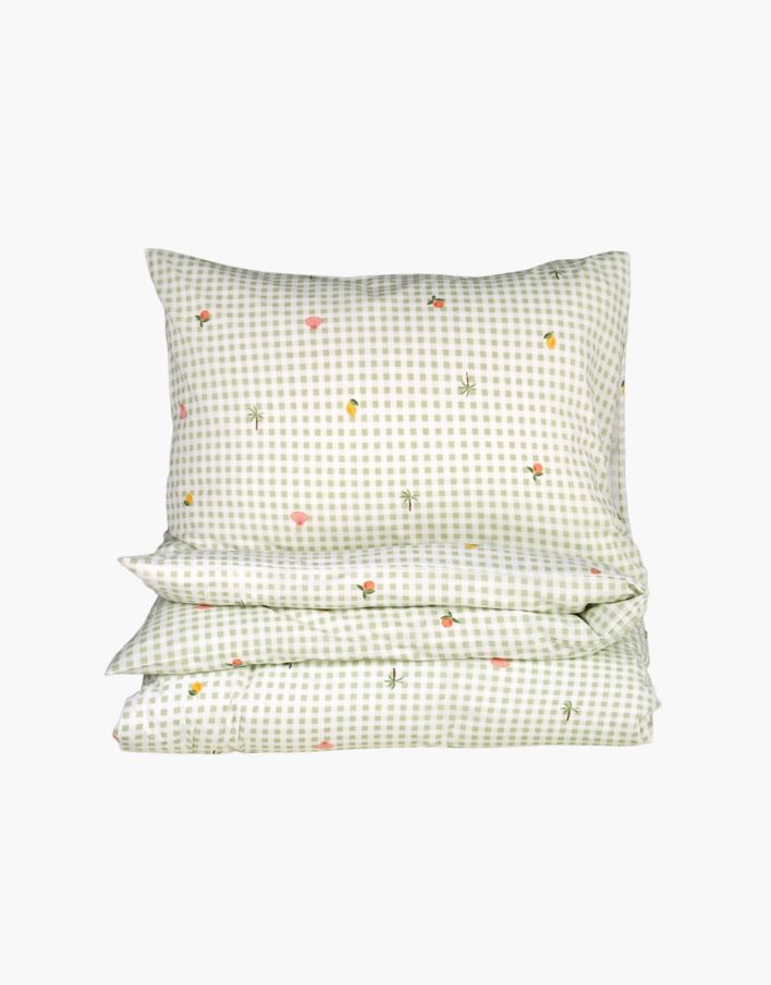 Pussilakanasetti puuvillaa vihreä - 150x210 cm vihreä - 1