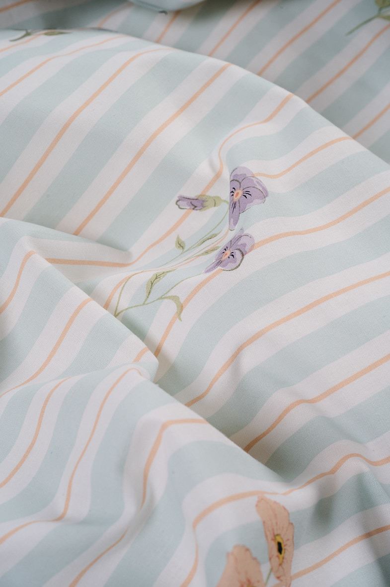 Pussilakanasetti puuvillaa vaaleansininen - 2