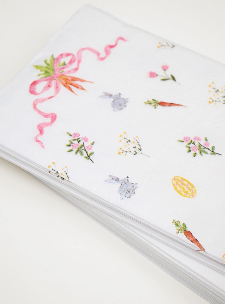 Ruokapaperiservetti moniväri/valkoinen - 3