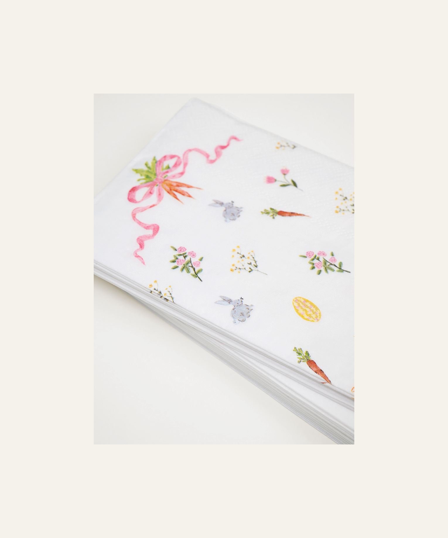 Ruokapaperiservetti moniväri/valkoinen - 3