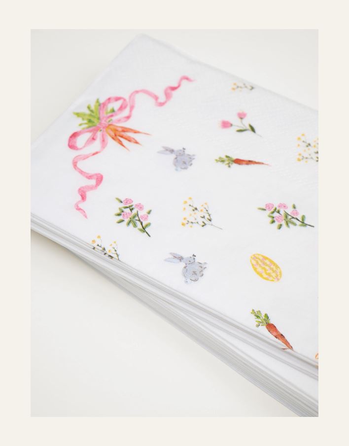 Ruokapaperiservetti moniväri/valkoinen - 3