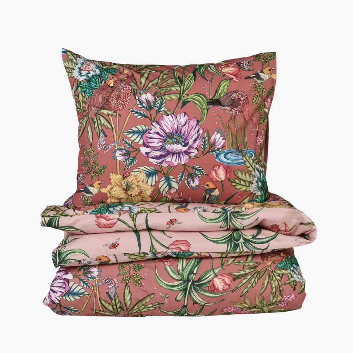 Pussilakanasetti percalea roosa - 150x210 cm roosa - 1