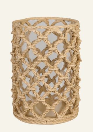 Rope kynttilälyhty beige