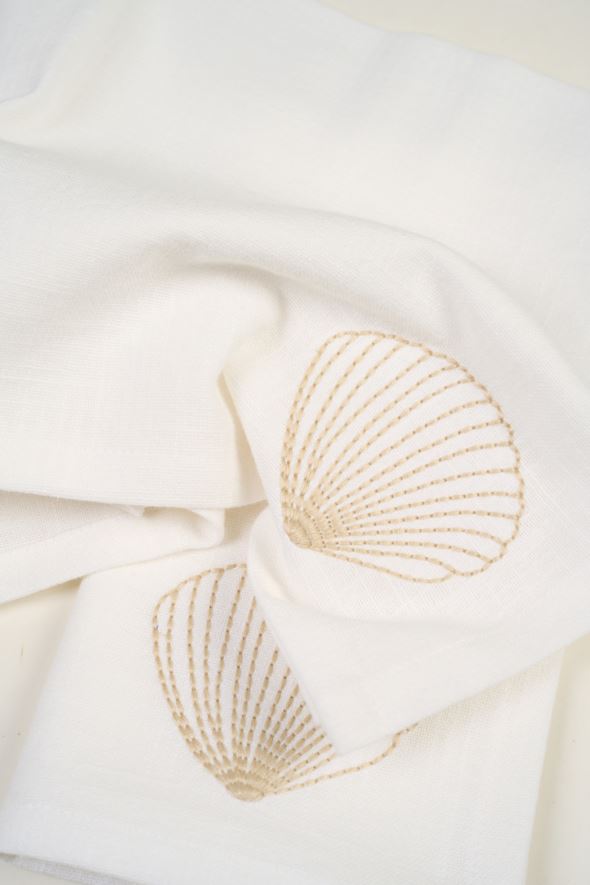 Kangaslautasliina, 2 kpl valkoinen - 3