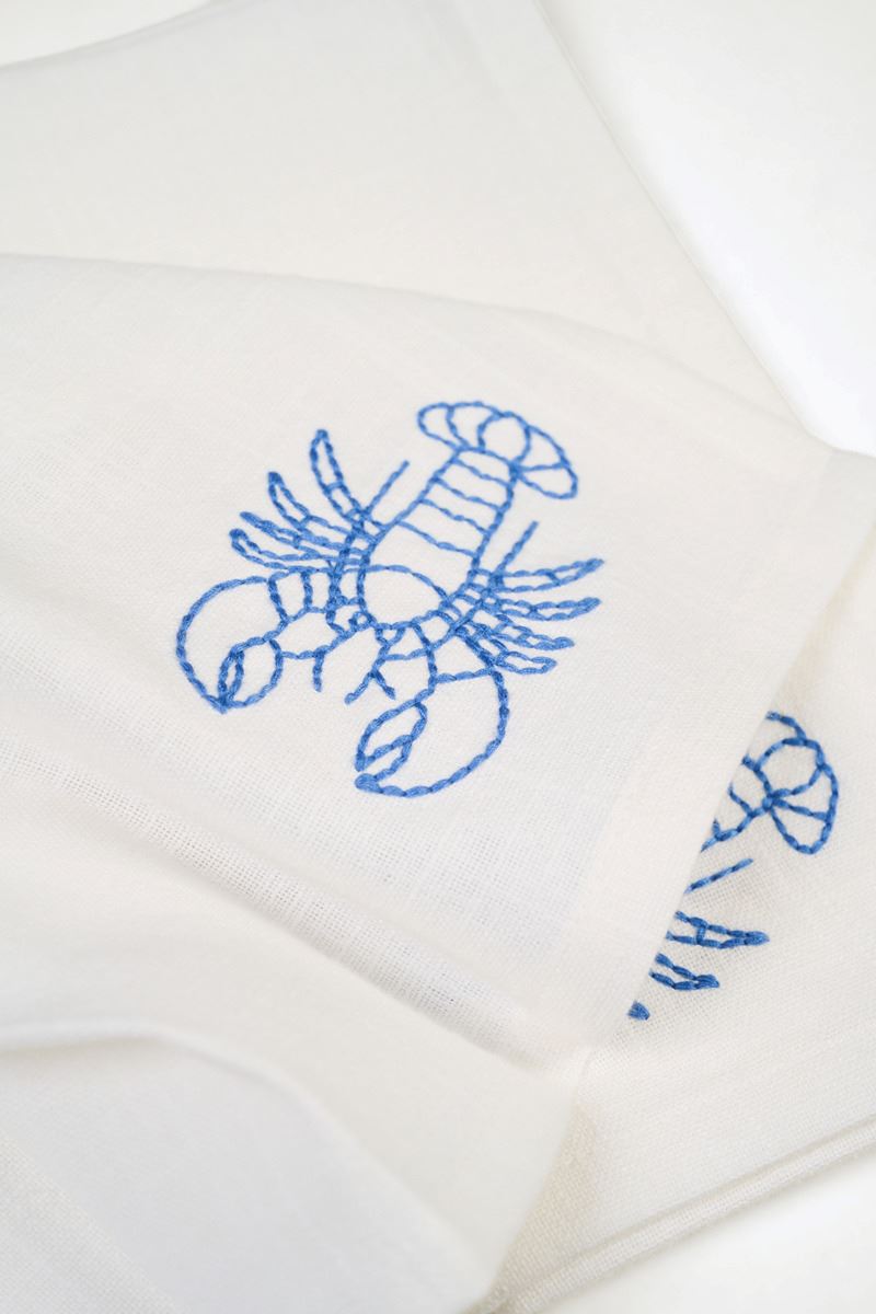 Kangaslautasliina, 2 kpl  valkoinen - 2