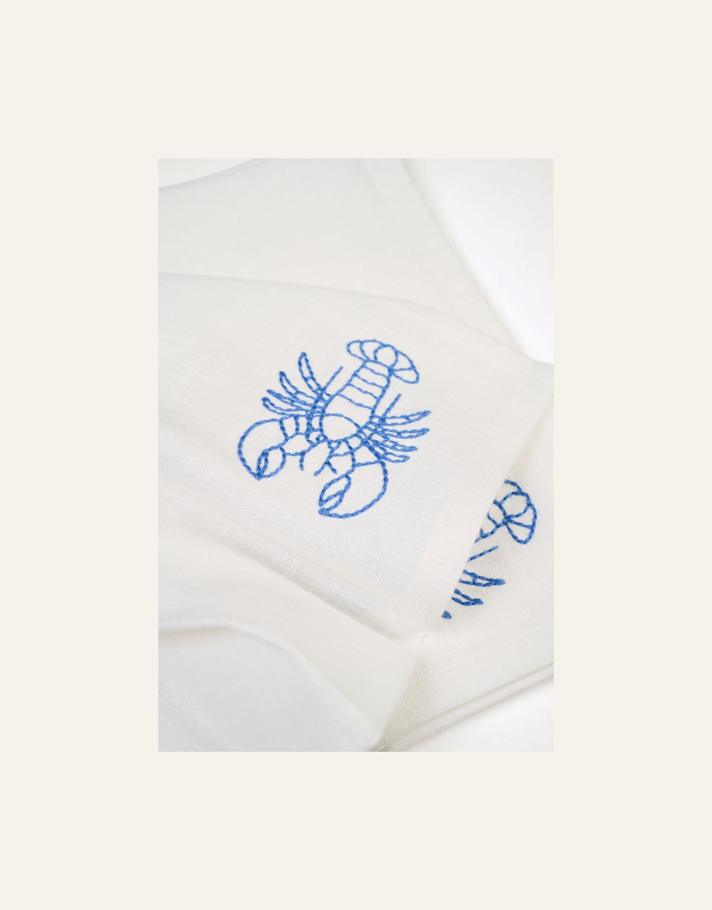 Kangaslautasliina, 2 kpl valkoinen - 2