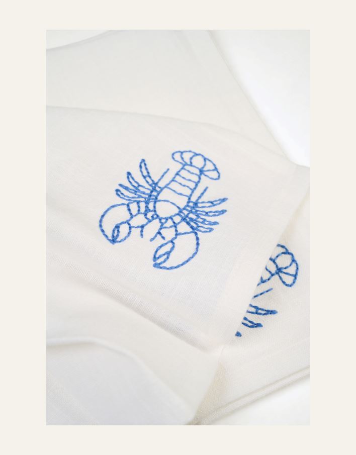 Kangaslautasliina, 2 kpl valkoinen - 2