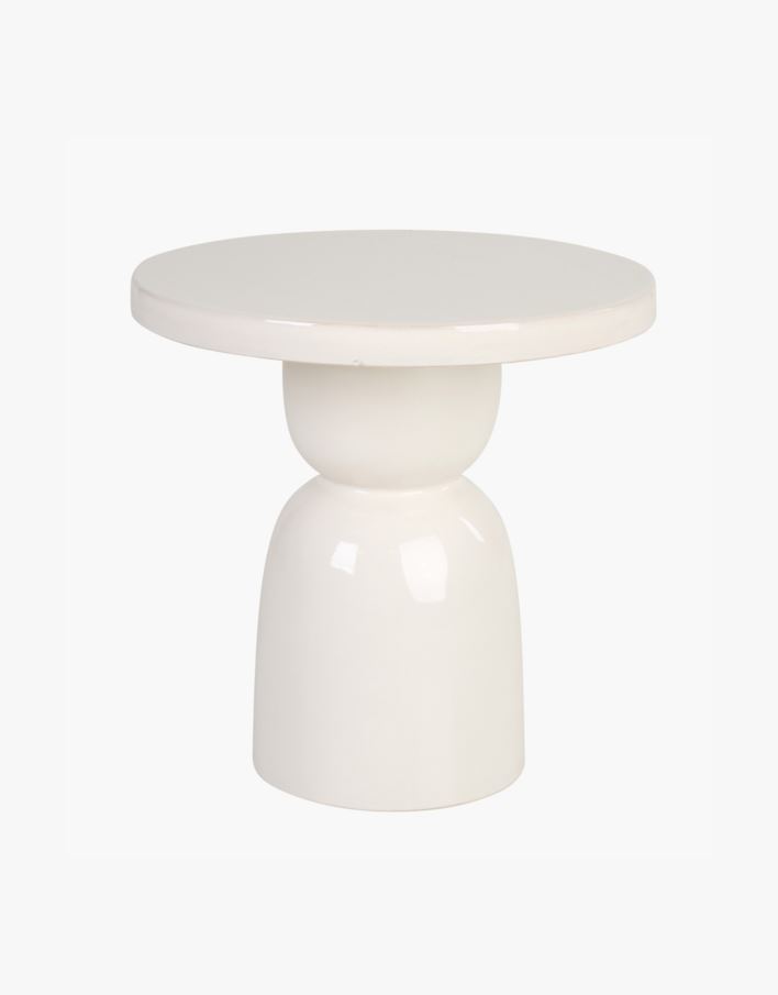 Sivupöytä luonnonvalkoinen - ø40x40 cm luonnonvalkoinen - 1