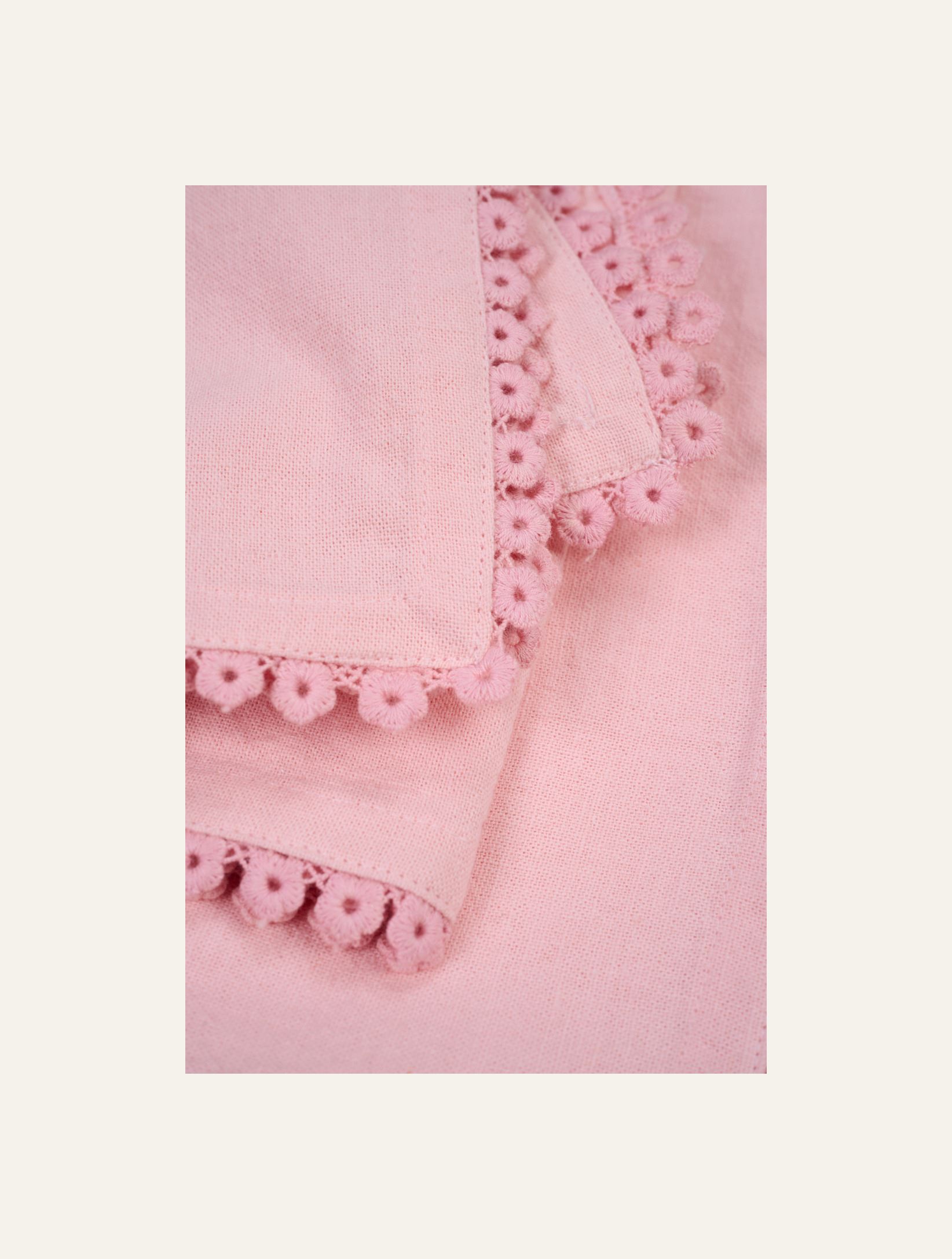 Kangaslautasliina, 2 kpl roosa - 2